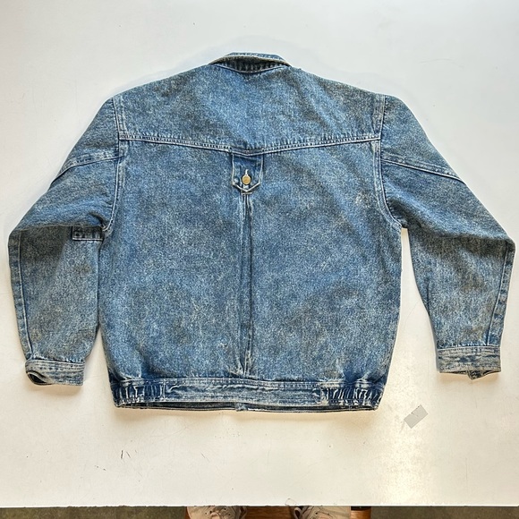 Vintage 80s stonewashed denim jacket, 100% cotton, used good condition - Picture 3 of 7